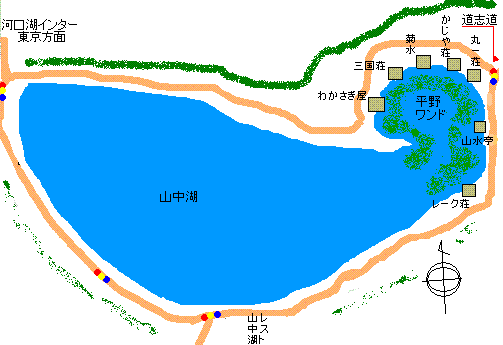 山中湖へら鮒map