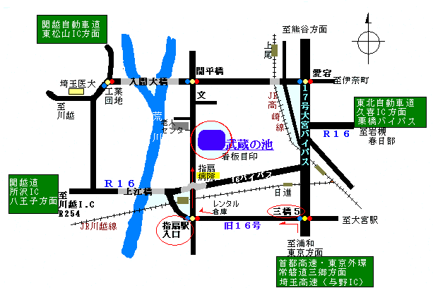 武蔵の池の地図