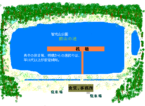 前山の池 狭山へら鮒センターのポイントmap