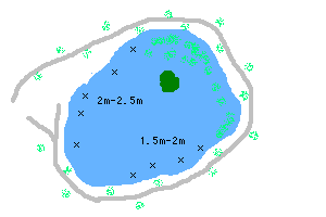 浮間公園へら鮒map