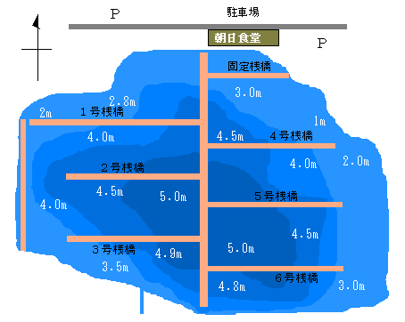 朝日池 ポイントmap