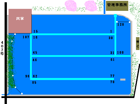 京都へら連中池map