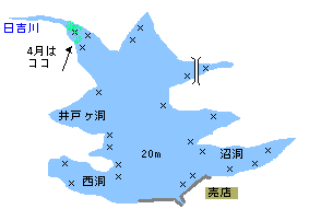 松野湖 釣りmap